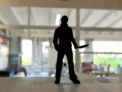 Halloween Decorations - Desktop Shadow Figures of Horror Movie Characters for Garden Party Décor