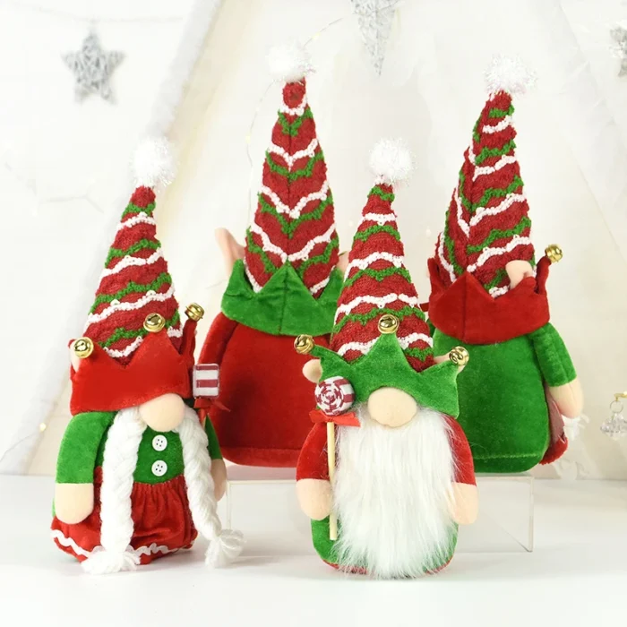 1pc Christmas Faceless Doll Christmas Ornament Santa Faceless Man Doll Decor Prop Family Party New Year Kids Gift Toy Supplies