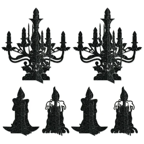3D Halloween Ghost House Candleholders – Decorative Paper Ornaments Set - Image 5