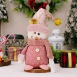 Christmas Pink Santa Claus, Snowman, Reindeer Telescopic Doll – Merry Christmas Decorations for Home, Xmas Ornaments, Kids Gifts