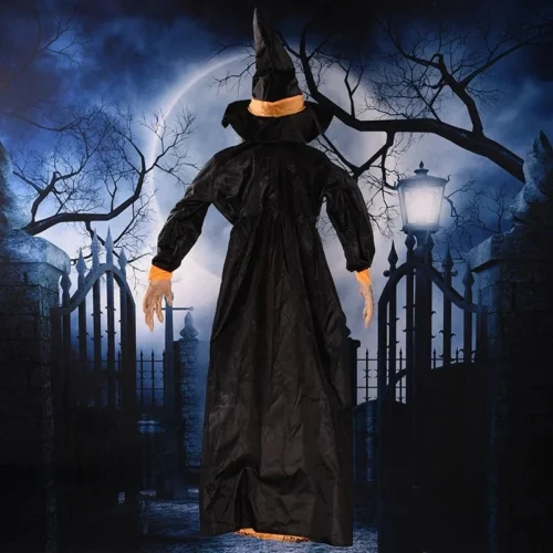 Halloween Witch Ghost Decor Horror Pendant Glowing Prank Props Electric Toys Haunted House Bar Club Home Festival Decoration