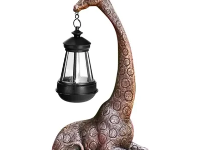 Giraffe Statue with Solar Lantern - Garden/Yard Decor