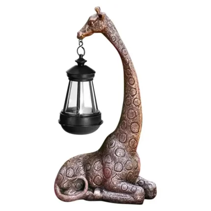 Giraffe Statue with Solar Lantern - Garden/Yard Decor