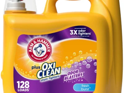 Plus OxiClean Odor Blasters Liquid Laundry Detergent, Fresh Burst 166.5 fl oz 128 Loads Odor Blasters Fights Tough Smells