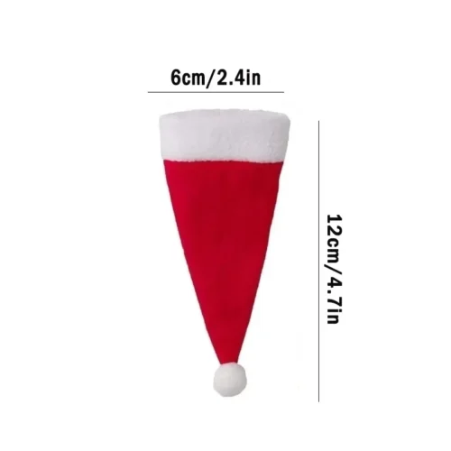 Christmas Tableware Bag Holder – Christmas Hat Cutlery Holder for Forks, Knives, and More, Festive Home Decorations