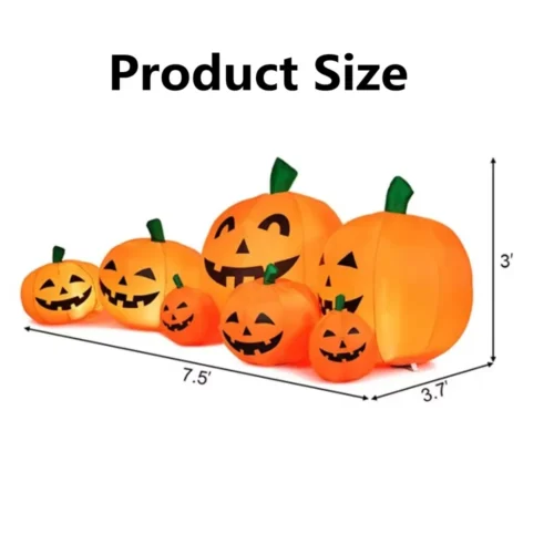 7.5FT Inflatable Halloween Pumpkin Pile with Built-in LED Lights - Image 6