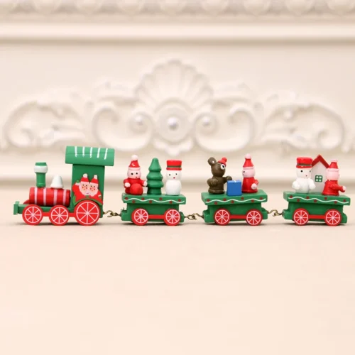 Christmas Plastic Train Decorations – Festive Home Ornament, Merry Christmas & Happy New Year Xmas Navidad Noel Gift