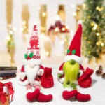 Christmas Faceless Green-haired Monster Old Man Ornaments Christmas Couple Decoration Gift Supplies Holiday Dwarf Doll Toys