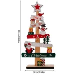 Desktop Christmas Tree with Santa Claus – DIY Wooden Christmas Signs & Plaques for Xmas Decorations & New Year's Party Gifts