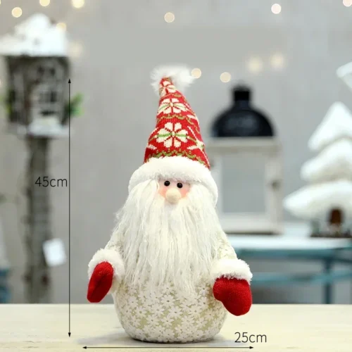 Christmas Dolls – Santa Claus, Snowman, and Elk Figurines, Xmas Tree Ornaments, Holiday Gifts for Kids, Christmas Decorations