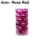 24pcs Christmas Tree Balls – 3/4/6cm Baubles for Xmas Party, Home Decor, Festival Decorations, & Gifts