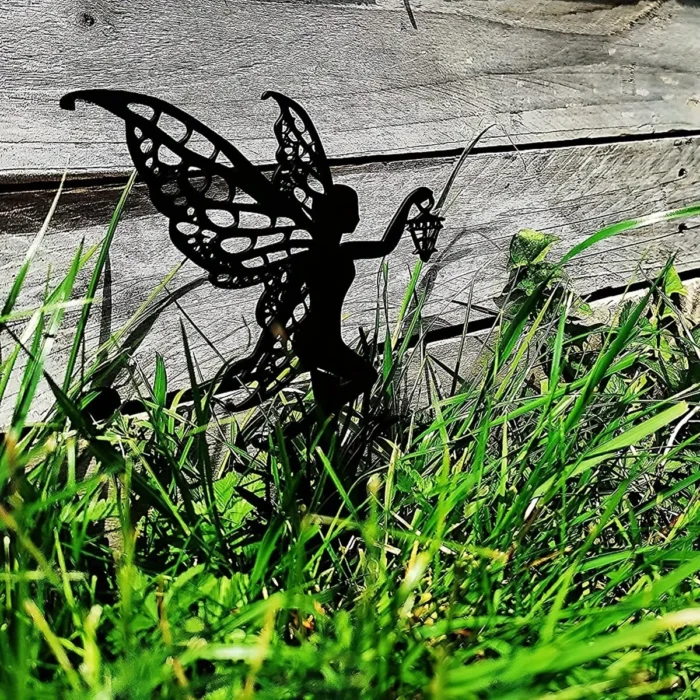 Metal Garden Fairy Outdoor Decor - Decorative Art for Your Patio and Lawn