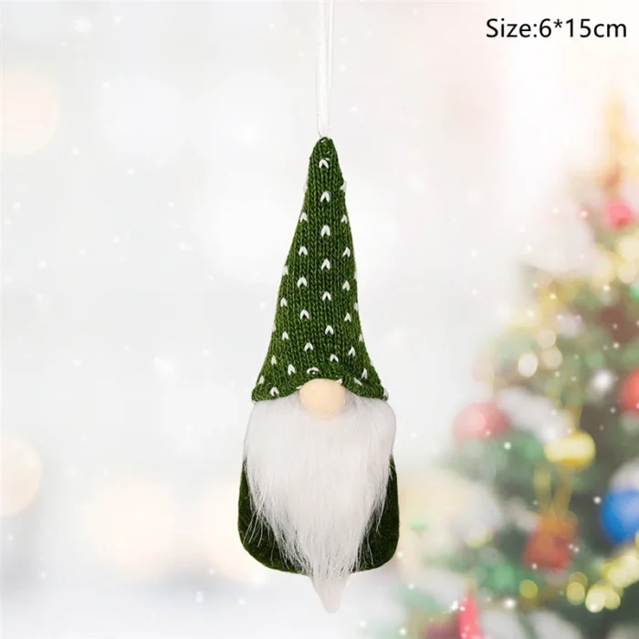 6pcs Christmas Mini Doll Tree Pendant Xmas Decoration for Home Gnome Doll Kids New Year Gifts Navidad