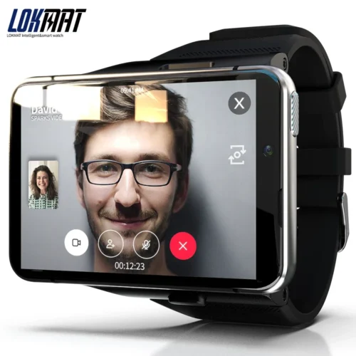 LOKMAT LTE 4G Smartwatch, 4GB RAM + 64GB ROM, Dual Camera, WiFi, Video Calls, GPS
