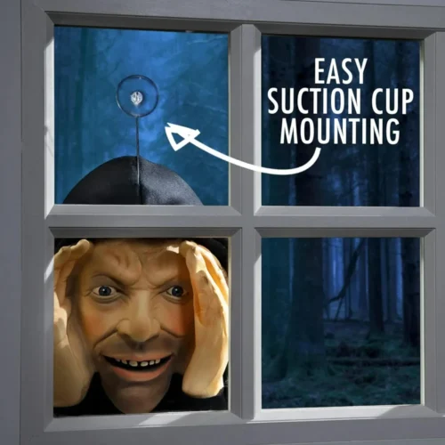 Scary Peeper Freak Halloween Decoration – Clown Indoor and Outdoor Window Hanging Mask - Image 3