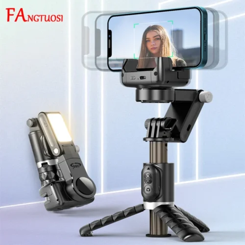 360° Rotation Gimbal Stabilizer, Selfie Stick with Face Recognition and Following Shooting Mode