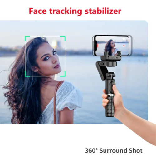 360° Rotation Gimbal Stabilizer, Selfie Stick with Face Recognition and Following Shooting Mode