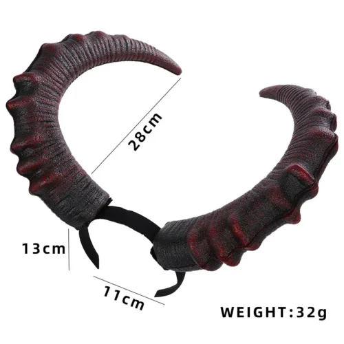 Devil Demon Horns Halloween Headband – Costume Satan Accessory - Image 3