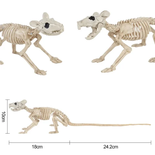 Bat, Mouse, Scorpion Skeleton Bones – Halloween Animal Horror Ornaments - Image 4