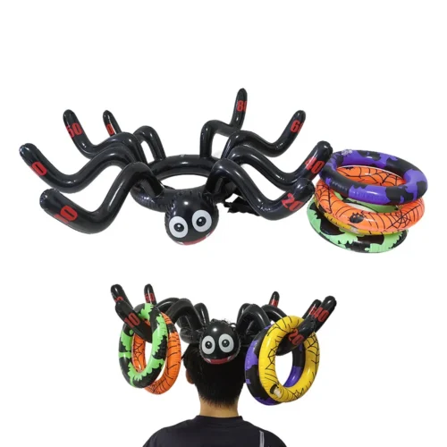 Halloween Inflatable Ring Toss Game - Witch Hat and Spider Shaped Ferrule Ring, Perfect for Halloween Party Entertainment and Kids' Favor Gifts - Image 8
