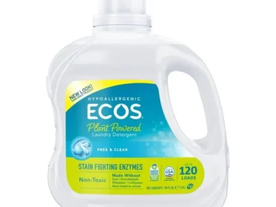 ECOS Free and Clear 110oz Liquid Laundry Detergent Stain-Fighting Enzymes Hypoallergenic Plant-Powered Concentrated Formula