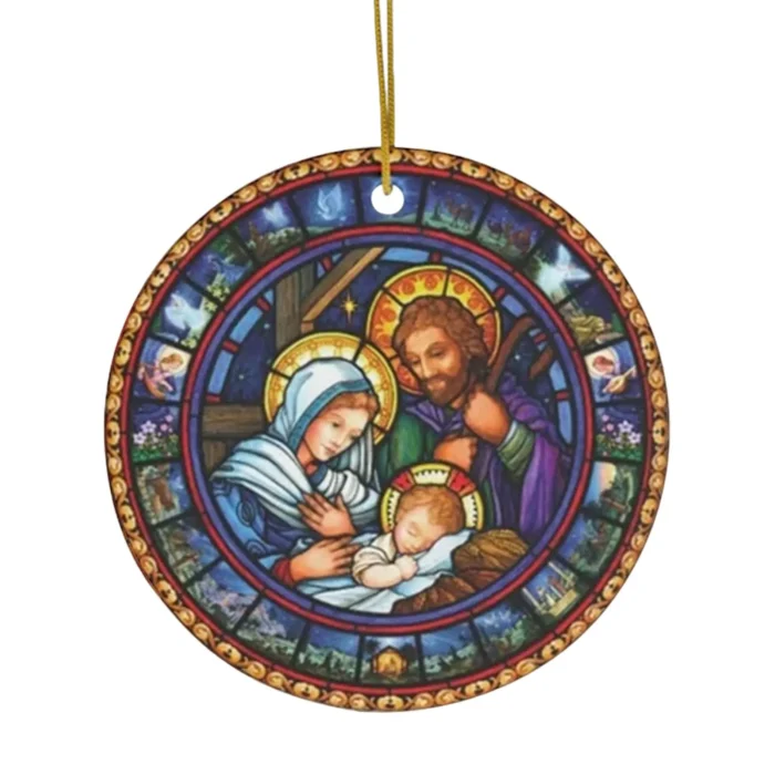 Christmas Tree Hanging Pendants – Birth of Jesus Decorations, Religious Ornaments for Party Supplies & Accessories