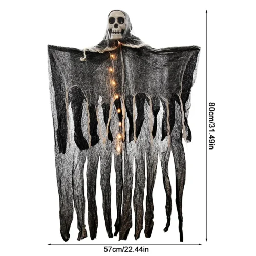 Halloween Ghost with LED Light – Glow Hanging Skull Ornaments - Image 7