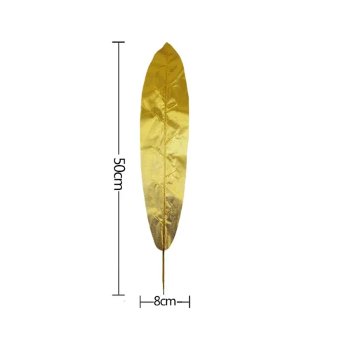 10PCS S/M/L Golden Monstera Turtle Leaves - Artificial Decorative Leaves for Home, Wedding, and Party Decor