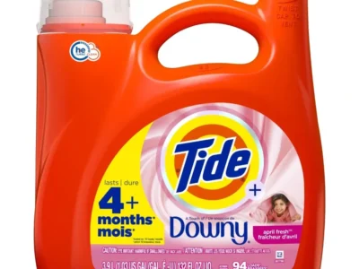 Downy liquid detergent offers Tide's powerful cleaning and freshness plus the color protection of Downy Loaded with softening ingredients that add a smooth layer of comfort to the fibers in your fabrics