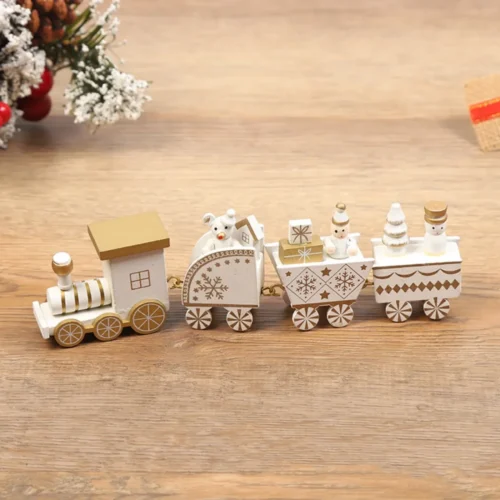 Christmas Plastic Train Decorations – Festive Home Ornament, Merry Christmas & Happy New Year Xmas Navidad Noel Gift