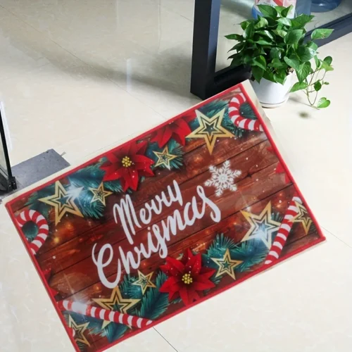 Christmas Floor Mat – Anti-Slip Entrance Doormat for Bedroom, Bath, and Toilet, 2025 Merry Christmas Decoration for Home, New Year Gift