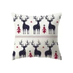 Merry Christmas Decorative Print Pattern Cushion Cover Home Living Room Sofa Decoration Square Polyester Pillow