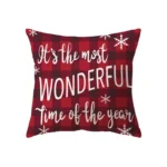 Merry Christmas Decorative Print Pattern Cushion Cover Home Living Room Sofa Decoration Square Polyester Pillow