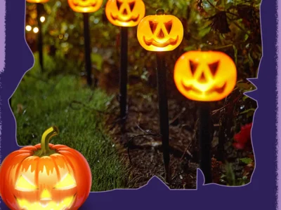 Solar-Powered Halloween Pumpkin Lights – Creative Waterproof Outdoor Garden and Courtyard Decoration for Spooky Atmosphere