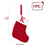 Christmas Alphabet Knitting Socks – Xmas Tree Ornaments & Home Decorations for Navidad, Noel, & New Year Gifts