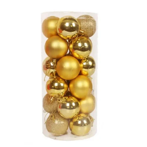 24pcs Christmas Ball Decoration Christmas Tree Ornaments For Home Decor Halloween New Year Wedding Navidad Pendant Ball Ornament