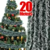Christmas Tinsel Ribbons Green Cane Ribbon Garland Xmas Tree Hanging Pendent Ribbons Wreath Ornaments Xmas Party Home Decoration