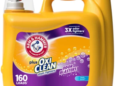 Plus OxiClean Odor Blasters Fresh Burst Liquid Laundry Detergent – 160 Loads, 208 Fl oz, Removes Unpleasant Smells and Stains