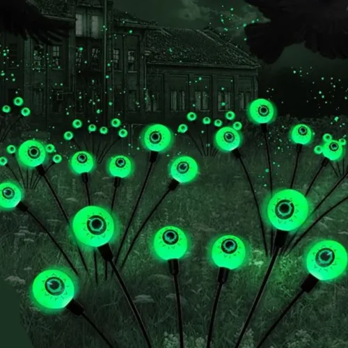 Solar Eyeball LED String Lights – Waterproof Outdoor Halloween Decoration