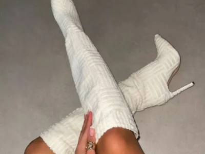 New Fashion Sock Shoes - Comfortable Pointed Toe Stretch Knee-High Heels, Sexy Party Shoes for Women, Large Sizes up to 43