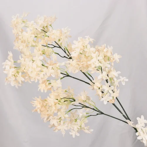 Artificial Cherry Blossom Bouquet – Cross Lilac Flowers for DIY Wedding Decor, Home Ornament, Baby Showers, & Parties