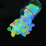 50/100Pcs Glow in the Dark Garden Pebbles - Decorative Glow Stones for Sidewalk, Lawn, Patio, Fish Tank, and Aquarium