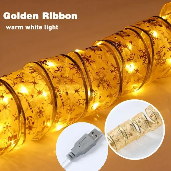 Christmas Fairy Lights Strings – LED Ribbon for Xmas Tree Ornaments, Home Decorations, Navidad & New Year