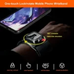 Wristband Phone Holder – 360° Rotatable Universal Sports Wristband for Smartphones, Detachable Running Armband for Hiking and Biking