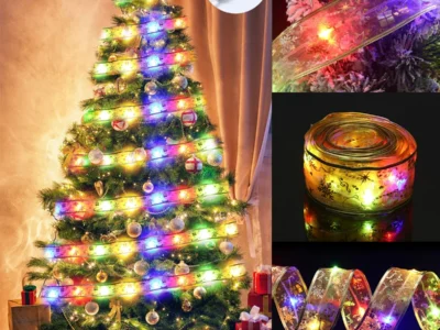 Christmas Fairy Lights Strings – LED Ribbon for Xmas Tree Ornaments, Home Decorations, Navidad & New Year