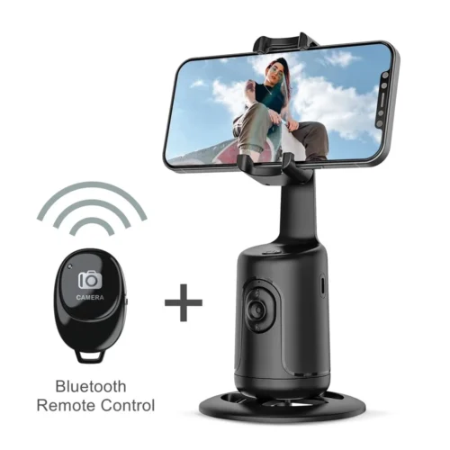 Auto Face Tracking Tripod - 360° Rotation Smart Phone Camera Mount for iPhone & Android | Intelligent Tracking Holder for Live Streaming & Vlogging