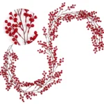 Red 5.9ft Vine – Realistic Burgundy Hanging Decoration for Xmas, Winter, & New Year