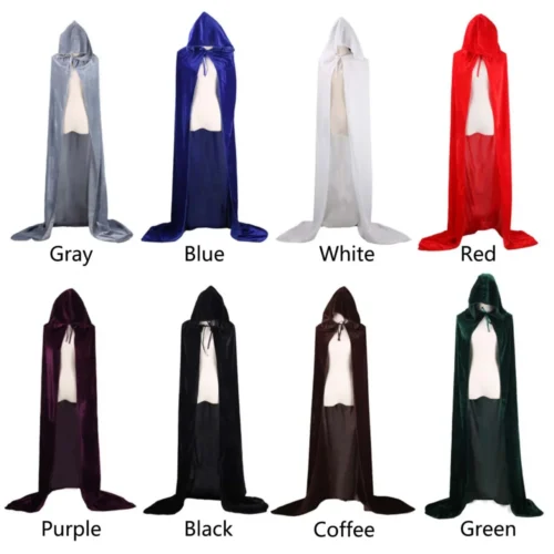 Halloween Grim Reaper Cloak – Long Hooded Cape for Adults and Kids