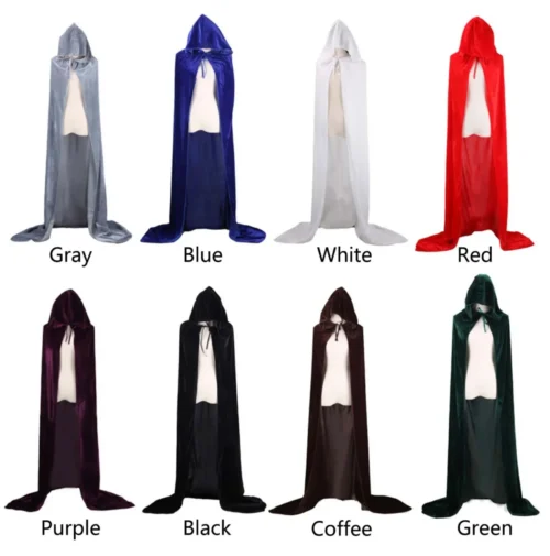 Halloween Grim Reaper Cloak – Long Hooded Cape for Adults and Kids