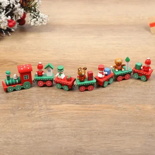 Christmas Plastic Train Decorations – Festive Home Ornament, Merry Christmas & Happy New Year Xmas Navidad Noel Gift